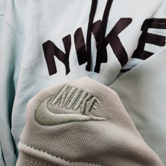 Nike Club Fleece Graphic Printed Pullover Hoodie DQ2349-382 Mens Sz M New - Picture 3 of 4